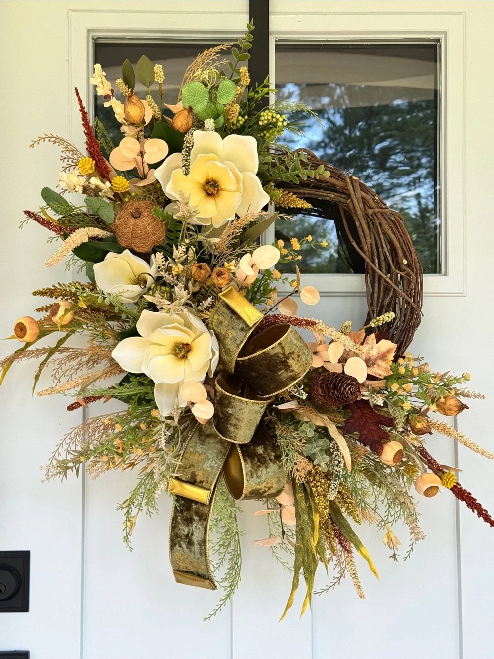 Large Southern Charm Fall Grapevine Wreath